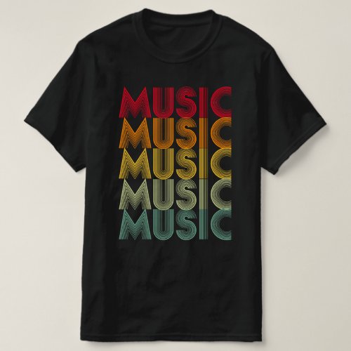 Vintage Vibes Retro Music T_Shirt