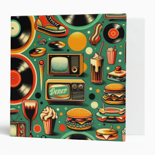 Vintage Vibes: Retro Revival 3 Ring Binder