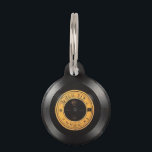 Vintage Vibes - Vinyl Record Pet ID Tag<br><div class="desc">Elevate your furry friend's style with our Brand New Retro Art Pet ID Tag, exclusively available on Zazzle! Imagine a pet tag that not only ensures your pet's safety but also adds a touch of nostalgia to their collar. Crafted with meticulous detail and high-resolution quality, the design features a vintage...</div>
