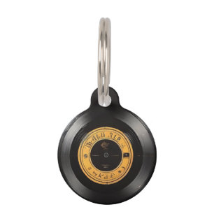 Vintage Vibes - Vinyl Record Pet ID Tag