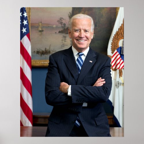 Vintage Vice President Joe Biden Portrait Poster