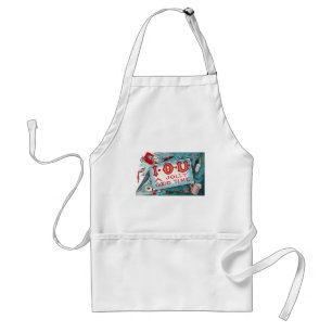 Vintage Vices Party, Gambling Drinking Smoking Adult Apron