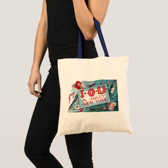 Vintage Vices Party, Gambling Drinking Smoking Tote Bag (Front (Product))