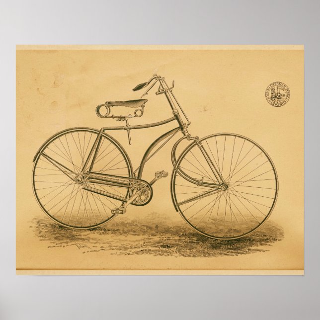 Vintage Victor Bicycle Magazine Ad Art Poster (Front)