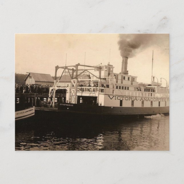 Vintage Victoria Anacortes Ferry Postcard (Front)
