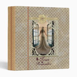 Vintage Victorian Add Photo Wedding Template Binde 3 Ring Binder