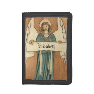 Vintage Victorian Angel by William Morris Trifold Wallet
