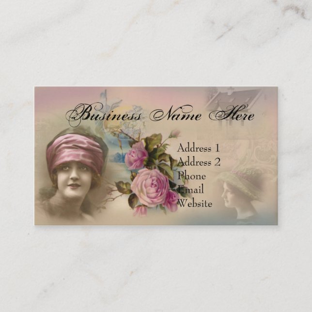 Vintage Victorian Antique Style Business Card (Front)