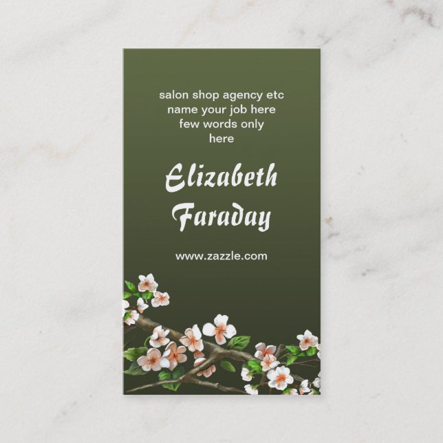 Vintage Victorian Antique Style Business Cards (Front)