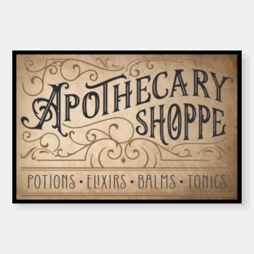 Vintage Victorian Apothecary Sign