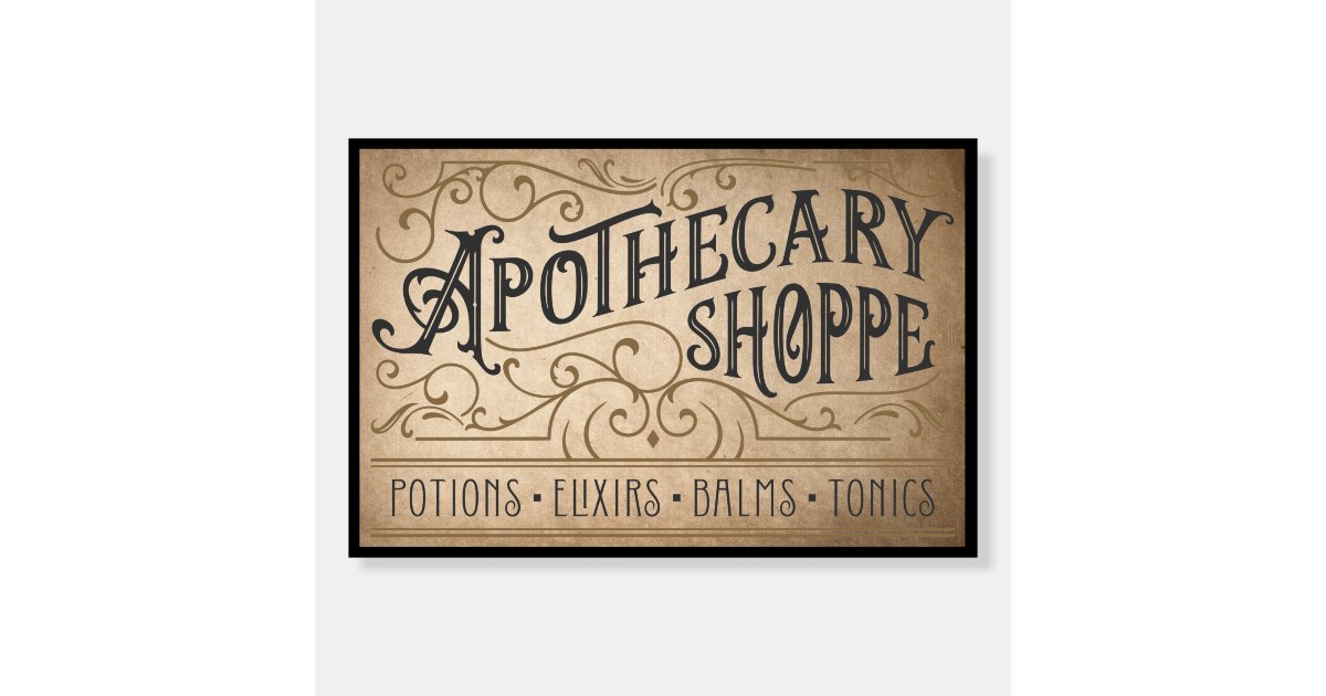 Vintage Victorian Apothecary Sign | Zazzle