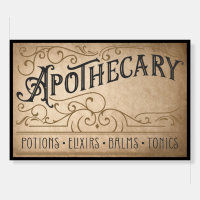Vintage Victorian Apothecary Sign