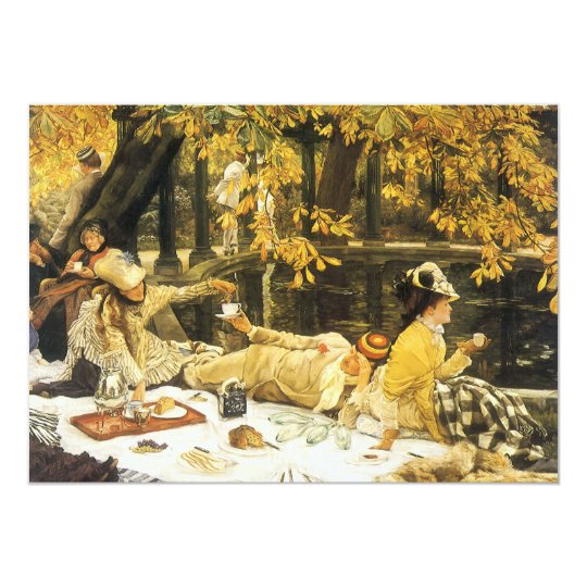 Vintage Victorian Art Afternoon Tea Bridal Shower Card