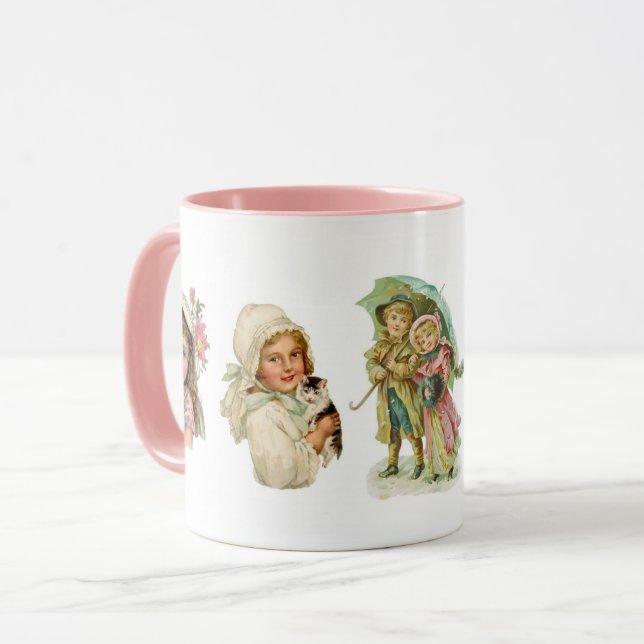 Vintage Victorian Art Children Mug (Front Left)