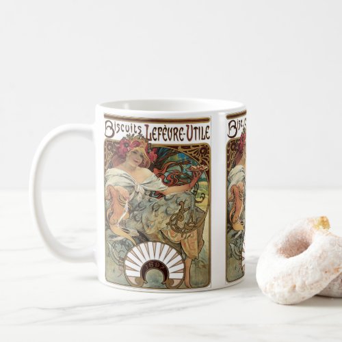 Vintage Victorian Art Nouveau by Alphonse Mucha Coffee Mug