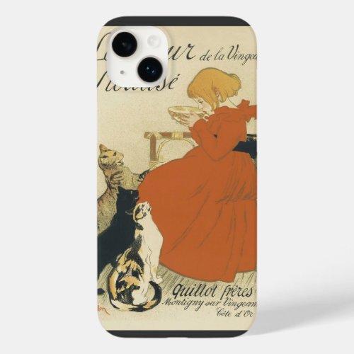 Vintage Victorian Art Nouveau Girl with Milk Cats Case_Mate iPhone 14 Plus Case