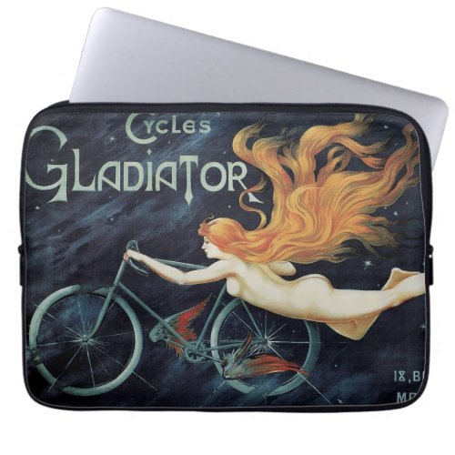 Vintage Victorian Art Nouveau Gladiator Cycles Laptop Sleeve