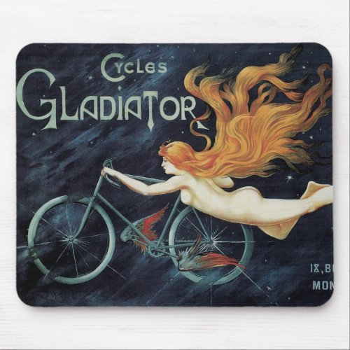 Vintage Victorian Art Nouveau Gladiator Cycles Mouse Pad