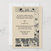 Vintage Victorian Art Nouveau Wedding Invitation (Front)