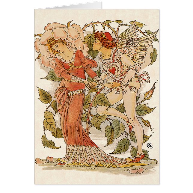 Vintage Victorian Art, Rose by Walter Crane (Front)