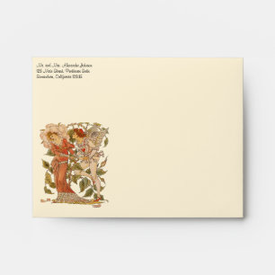 Vintage Victorian Art, Rose by Walter Crane Envelope