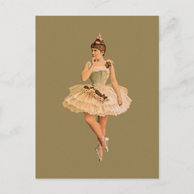 Vintage Victorian Ballerina Postcard (Front)