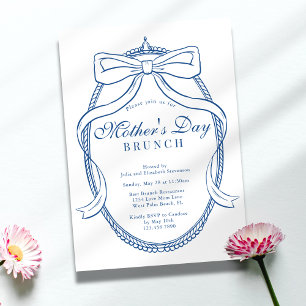 Vintage Victorian Baroque Chic Mother's Day Brunch Invitation