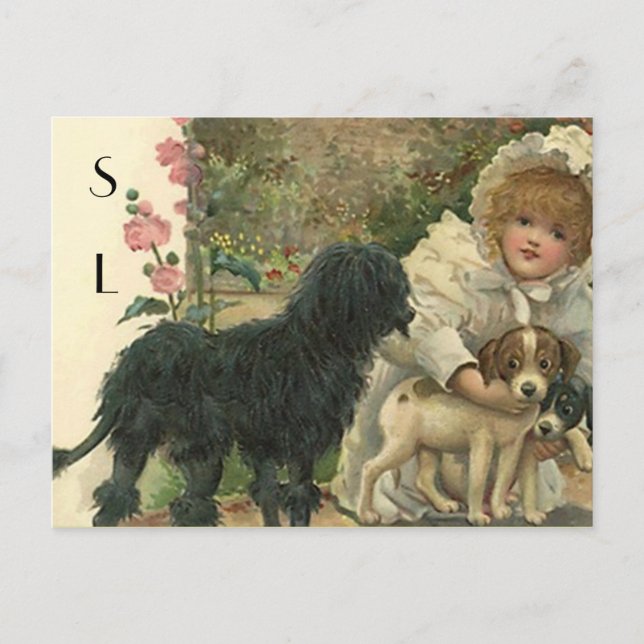 VINTAGE VICTORIAN BEFRIENDER OF PETS POSTCARD (Front)