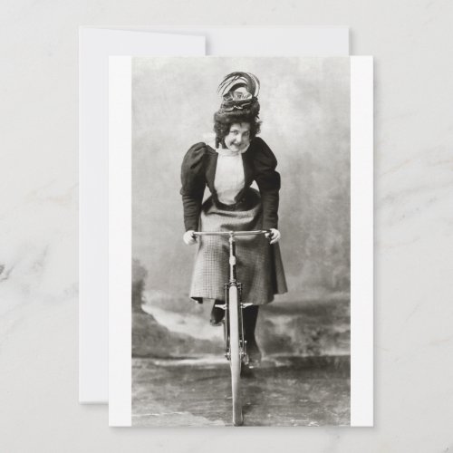 Vintage Victorian Bicycle Ride Custom Invitations
