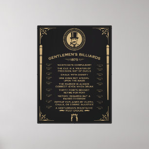Vintage Victorian Billiard Wall Art