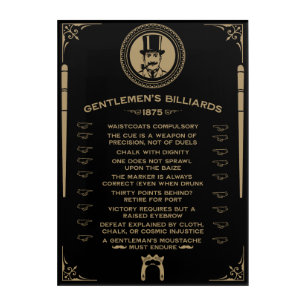 Vintage Victorian Billiard Wall Art