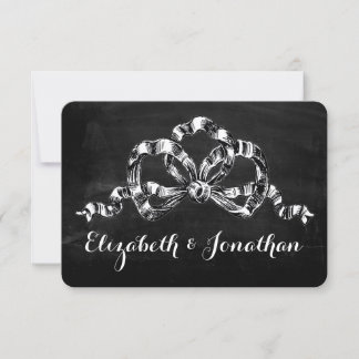 Vintage Victorian Bow Save the Date Invitation