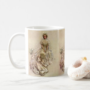 Vintage Victorian Bride, Antique Bridal Portrait Coffee Mug