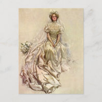 Vintage Victorian Bride, Antique Bridal Portrait