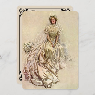 Vintage Victorian Bride, Bridal Shower Tea Party Invitation