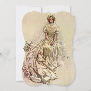 Vintage Victorian Bride, Bridal Shower Tea Party Invitation