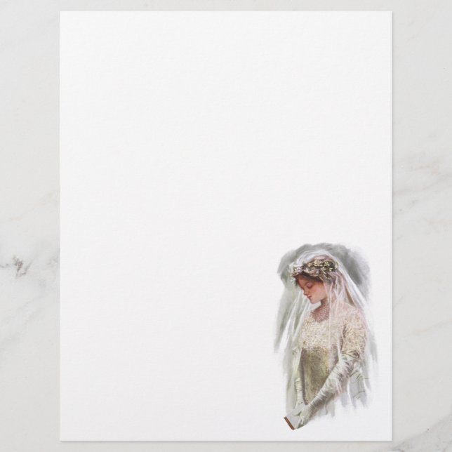 Vintage Victorian Bride with Bible Harrison Fisher (Front)