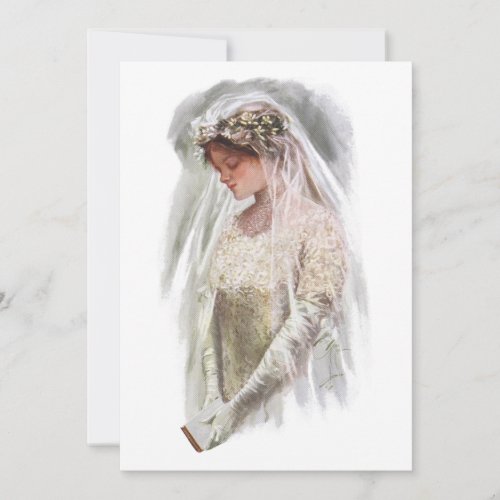 Vintage Victorian Bride with Bible Harrison Fisher