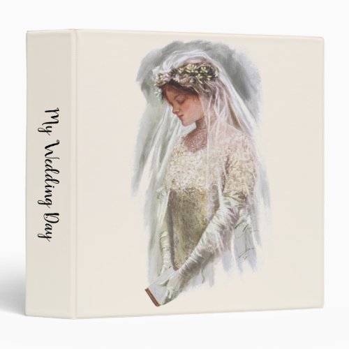 Vintage Victorian Bride with Bible Harrison Fisher 3 Ring Binder