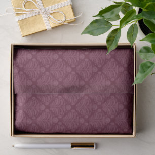Vintage Victorian Burgundy Floral Damask Tissue Paper