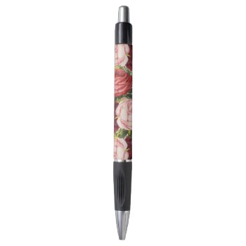 Vintage Victorian Cabbage Roses Pen by SimpleElegance at Zazzle