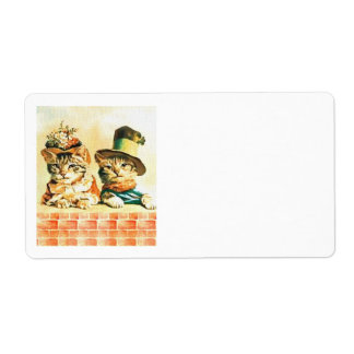 Vintage Victorian Cats Shipping Labels