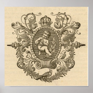 Vintage Victorian Cherub Art Print