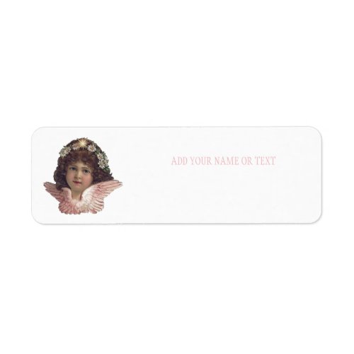 VINTAGE VICTORIAN CHERUB  RETURN ADDRESS LABEL