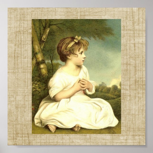 Vintage Victorian Child Sunrise Art Print (Front)