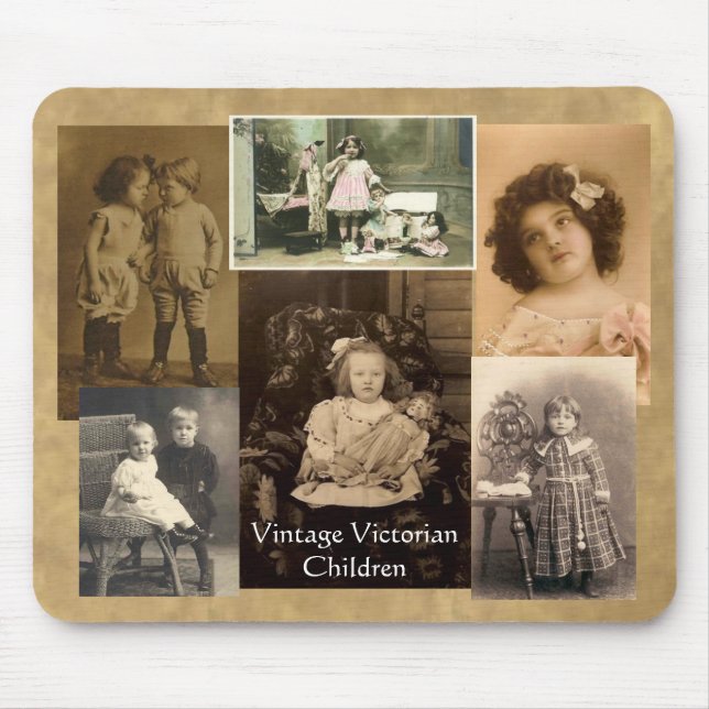 Vintage Victorian Children Collage Mousepad (Front)