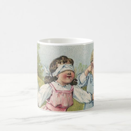 Vintage Victorian Children Play Blind Mans Bluff Coffee Mug