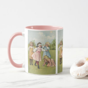 Vintage Victorian Children Play Blind Man's Bluff Mug