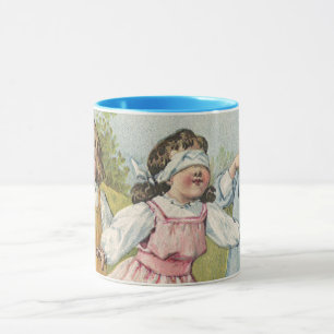 Vintage Victorian Children Play Blind Man's Bluff Mug