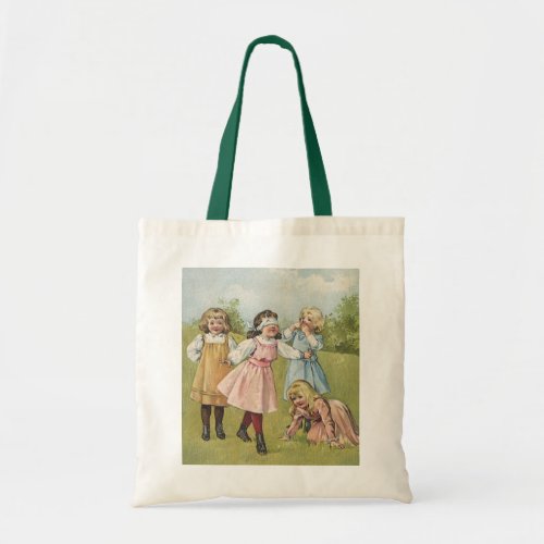 Vintage Victorian Children Play Blind Mans Bluff Tote Bag